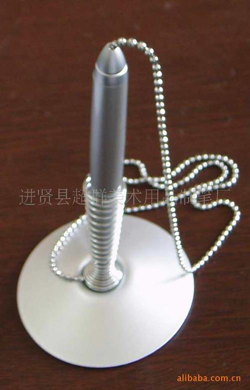 文教办公用品 书写笔 圆珠笔,原子笔 厂家 供应金属带链台笔 办公用品